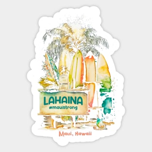 Maui Strong Lahaina, Lahaina Hawaii Wildfire Shirt for Coconut Girl, Beach Themed, Aloha Lahaina Sticker